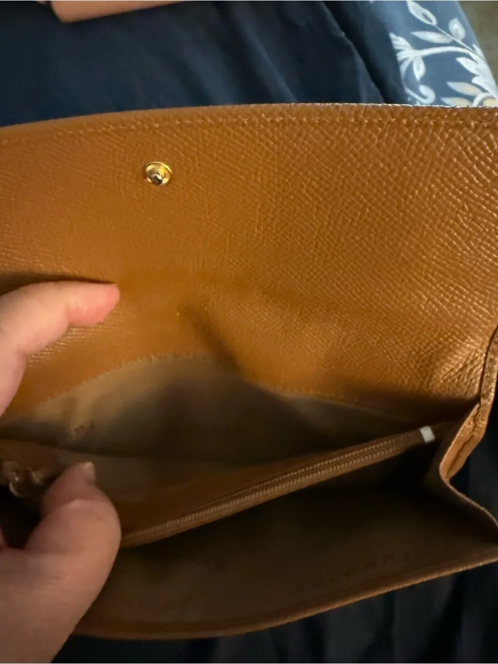 Bulgari Tan Leather Continental Wallet with Gold Emblem